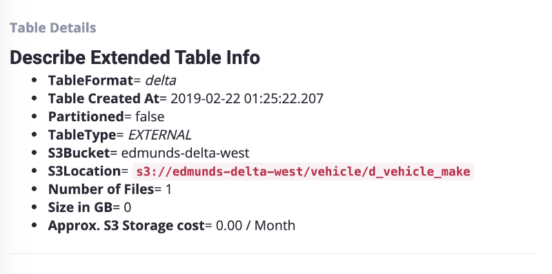 An example of a single programmatic description, description_source=table_details